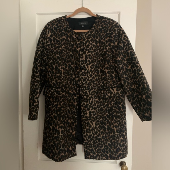 Talbots EUC leopard coat 14 - Picture 1 of 3